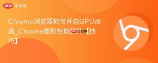 Chrome浏览器如何开启GPU加速_Chrome图形性能提升【技巧】