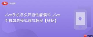 vivo手机怎么开启性能模式_vivo手机游戏模式调节教程【妙招】