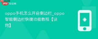 oppo手机怎么开启侧边栏_oppo智能侧边栏快捷功能教程【诀窍】