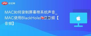 MAC如何录制屏幕带系统声音_MAC使用BlackHole内录音频【音频】