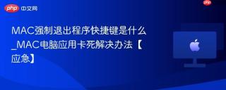 MAC强制退出程序快捷键是什么_MAC电脑应用卡死解决办法【应急】