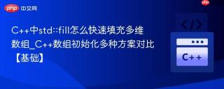 C++中std::fill怎么快速填充多维数组_C++数组初始化多种方案对比【基础】