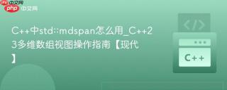C++中std::mdspan怎么用_C++23多维数组视图操作指南【现代】