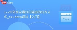c++中怎样设置打印输出的对齐方式_c++ setw用法【入门】