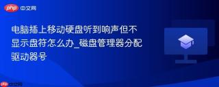 电脑插上移动硬盘听到响声但不显示盘符怎么办_磁盘管理器分配驱动器号