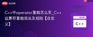 C++中operator重载怎么写_C++运算符重载语法及规则【自定义】