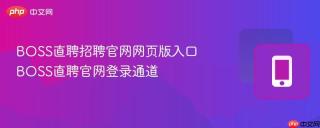 BOSS直聘招聘官网网页版入口 BOSS直聘官网登录通道