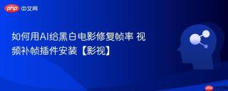 如何用AI给黑白电影修复帧率 视频补帧插件安装【影视】