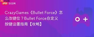 CrazyGames《Bullet Force》怎么改键位？Bullet Force自定义按键设置指南【攻略】