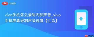 vivo手机怎么录制内部声音_vivo手机屏幕录制声音设置【汇总】