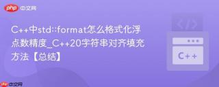 c++中std::format怎么格式化浮点数精度_c++20字符串对齐填充方法【总结】