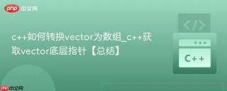 c++如何转换vector为数组_c++获取vector底层指针【总结】