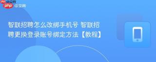 智联招聘怎么改绑手机号 智联招聘更换登录账号绑定方法【教程】