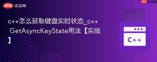 c++怎么获取键盘实时状态_c++ GetAsyncKeyState用法【实战】