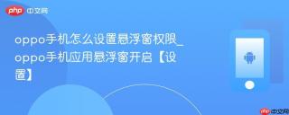oppo手机怎么设置悬浮窗权限_oppo手机应用悬浮窗开启【设置】