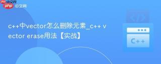 c++中vector怎么删除元素_c++ vector erase用法【实战】