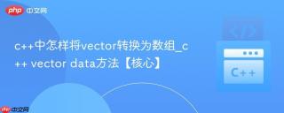 c++中怎样将vector转换为数组_c++ vector data方法【核心】