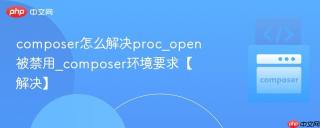 composer怎么解决proc_open被禁用_composer环境要求【解决】