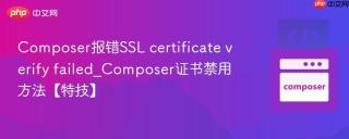 composer报错ssl certificate verify failed_composer证书禁用方法【特技】