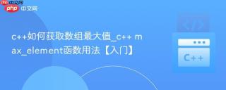 c++如何获取数组最大值_c++ max_element函数用法【入门】