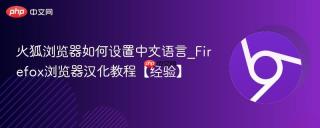 火狐浏览器如何设置中文语言_Firefox浏览器汉化教程【经验】