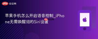 苹果手机怎么开启语音控制_iPhone无需唤醒词的Siri设置