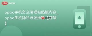 oppo手机怎么清理粘贴板内容_oppo手机隐私痕迹抹除【清理】