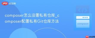 composer怎么设置私有仓库_composer配置私有Git仓库方法