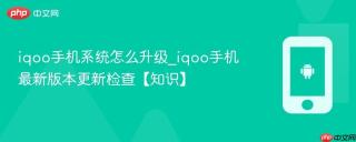 iqoo手机系统怎么升级_iqoo手机最新版本更新检查【知识】