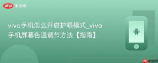 vivo手机怎么开启护眼模式_vivo手机屏幕色温调节方法【指南】