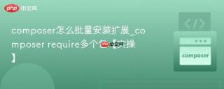 composer怎么批量安装扩展_composer require多个包【实操】