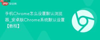 手机Chrome怎么设置默认浏览器_安卓版Chrome系统默认设置【教程】