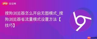 搜狗浏览器怎么开启无图模式_搜狗浏览器省流量模式设置方法【技巧】