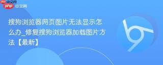 搜狗浏览器网页图片无法显示怎么办_修复搜狗浏览器加载图片方法【最新】