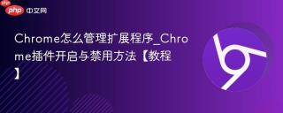 Chrome怎么管理扩展程序_Chrome插件开启与禁用方法【教程】