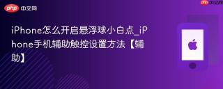 iPhone怎么开启悬浮球小白点_iPhone手机辅助触控设置方法【辅助】