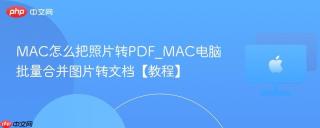 MAC怎么把照片转PDF_MAC电脑批量合并图片转文档【教程】
