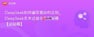deepseek如何编写复杂的正则_deepseek文本过滤与匹配秘籍【进秘籍】
