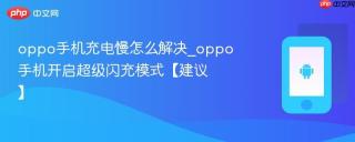 oppo手机充电慢怎么解决_oppo手机开启超级闪充模式【建议】