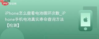 iPhone怎么查看电池循环次数_iPhone手机电池真实寿命查询方法【检测】