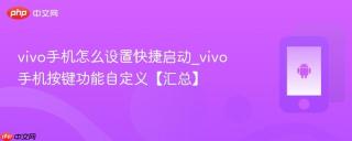 vivo手机怎么设置快捷启动_vivo手机按键功能自定义【汇总】