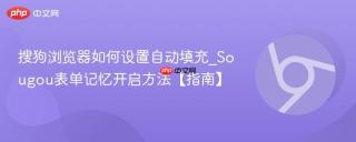 搜狗浏览器如何设置自动填充_Sougou表单记忆开启方法【指南】