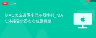 mac怎么设置多显示器排列_mac外接显示器左右位置调整