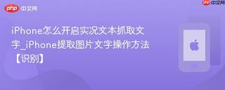 iPhone怎么开启实况文本抓取文字_iPhone提取图片文字操作方法【识别】