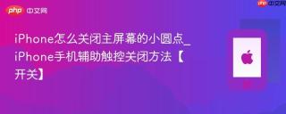 iphone怎么关闭主屏幕的小圆点_iphone手机辅助触控关闭方法【开关】