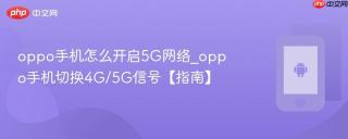 oppo手机怎么开启5G网络_oppo手机切换4G/5G信号【指南】