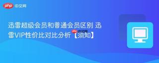 迅雷超级会员和普通会员区别 迅雷vip性价比对比分析【须知】