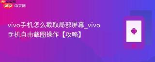 vivo手机怎么截取局部屏幕_vivo手机自由截图操作【攻略】