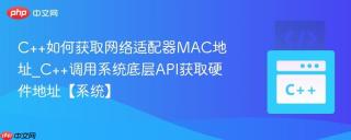 C++如何获取网络适配器MAC地址_C++调用系统底层API获取硬件地址【系统】