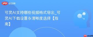 可灵AI支持哪些视频格式导出_可灵AI下载设置与清晰度选择【指南】